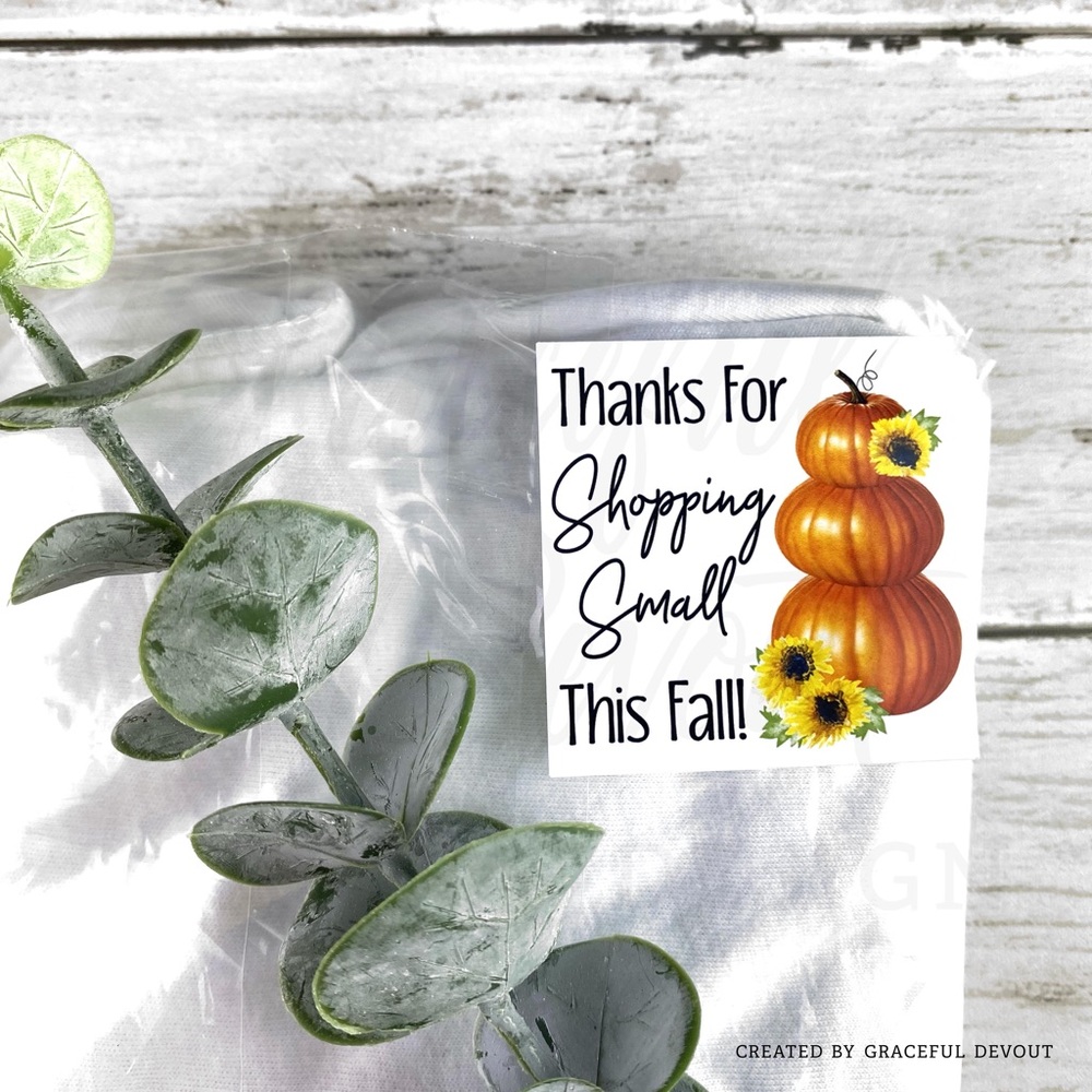 Thanks For Shopping Small This Fall - 2" (inches) (48ct.) Stickers - Picture 4 of 5